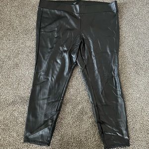 Black leather pants